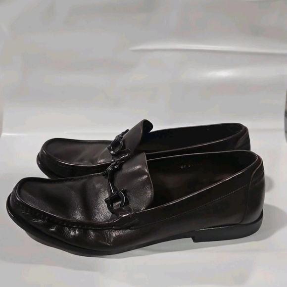 Salvatore Ferragamo Men's Brwon Moccasin Gancini Buckle Loafers Size 11 D US - Picture 2 of 14